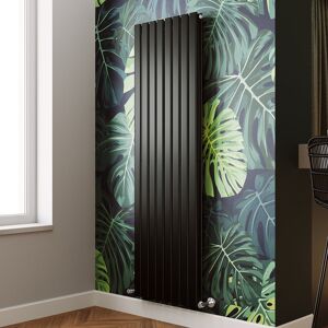 Brayden Studio Camaran Vertical Designer Radiator Black 180cm H x 54cm W x 6.1cm D Image
