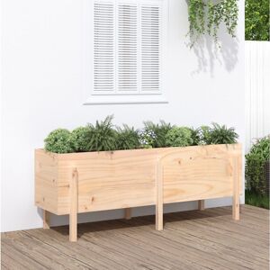 Ebern Designs Meenakshi Garden Raised Bed Brown 57cm H x 160cm W x 50cm D Image