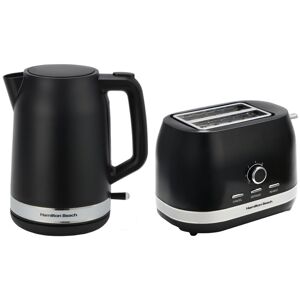 Hamilton Beach Ella Collection 1.7L Kettle and 2 Slice Toaster Set Black Image