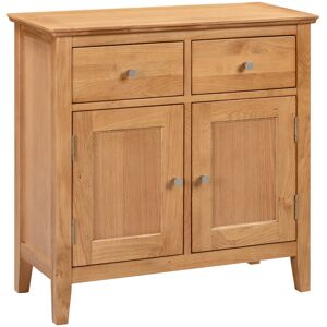 August Grove Madelynn 75 Cm Wide 2 Drawer Highboard Brown 75cm H X 75cm W X 33cm D Image