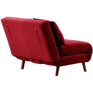 Hashtag Home Clouser 2 Seater Clic Clac Sofa Bed Red/Reddish Brown Image