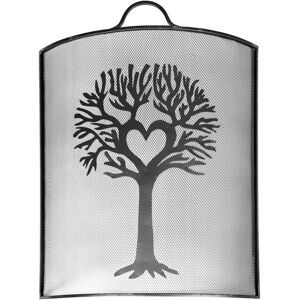 Union Rustic Alisa 1 Panel Iron Fireplace Screen Black 62cm H X 53.5cm W X 4cm D Image