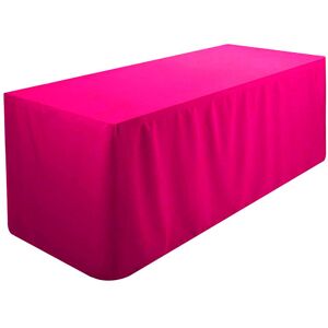 Symple Stuff Fitted 100% Polyester Tablecloth Premium Qualitytable Cover 4 Feet Diameter Pink 60.96cm W x 121.92cm L Image