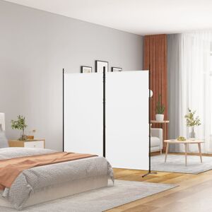 17 Stories Shuwanna 175cm W x 180cm H 2 - Panel Folding Room Divider White 180cm H X 175cm W X 2cm D Image