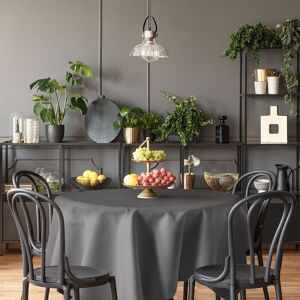 Lilijan Home & Curtain Faux Linen Solid Color Tablecloth Light Grey 279cm W x 381cm L Image