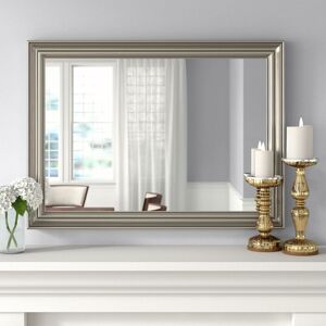 Three Posts Burke High Density Resin Framed Wall Mounted Accent Mirror Silver 130.5cm H x 107.5cm W Image