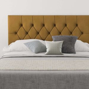 Wade Logan Talcott Upholstered Headboard Velvet Ochre Small Double (4') Image