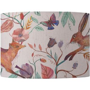 Voyage Maison Leaping Into The Fauna 26cm Cotton Drum Lamp Shade Multicolour 21cm H x 30cm W x 30cm D Image