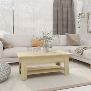 Ebern Designs Coffee Table 102x55x42 cm Engineered Wood Sonoma Oak 42cm H X 102cm W X 55cm D Image