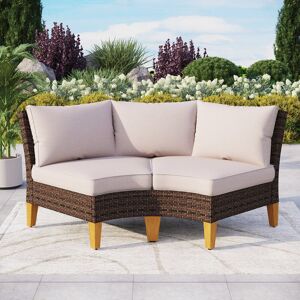 Blue Elephant Garden Chair with Cushion Beige 77.9cm H X 96cm W X 61cm D Image