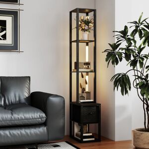 Metro 169cm Column Floor Lamp Black 169cm H X 43.5cm W X 26.5cm D Image