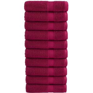 Ebern Designs Nerte 100% Cotton Bath Towels - Set of 10 Bordeaux 100cm L x 50cm W Image