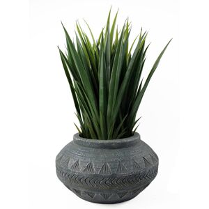 Leaf Large Composite Triangle Planter Grey 21cm H X 40cm W X 40cm D Image