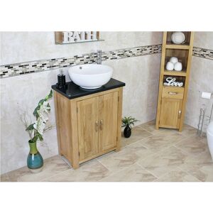 Belfry Bathroom Craddock 650mm Free-standing Single Vanity Unit Black Quartz 1,100mm H X 650mm W X 550mm D Image