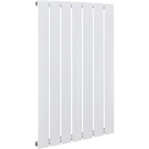 Belfry Heating Modern Heating Flat Panel Single Radiator Vertical White Multi Sizes White 90cm H x 54.2cm W Image