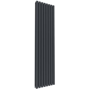 Belfry Heating Liberty Vertical Oval Panel Radiator Anthracite 180cm H x 48cm W x 8.2cm D Image