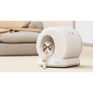 TGC Distributors Automatic Litter Box White 55cm H X 52cm W X 53cm D Image