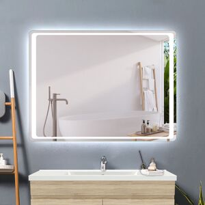 Metro Caladin Lighted Wall Mounted Bathroom/Vanity Mirror White 65cm x 90cm Image