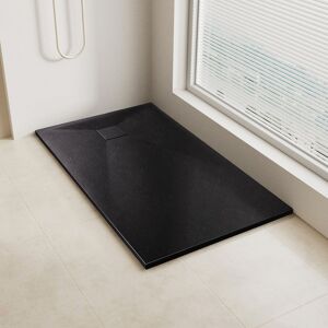 Belfry Bathroom Slip-Resistance 32mm H Rectangular Black Shower Tray Matte Black 3.2cm H x 80cm W x 120cm D Image