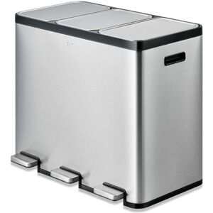 EKO Stainless Steel 60 Litre Step On Recycling Bin Stainless Steel 60L Image