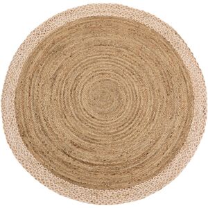 Bloomsbury Market Jute Border Natural White White;Natural Round 150cm Image