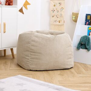 Bean Bag Bazaar Icon Corduroy Refillable Bean Bag Chair Beige Medium Image