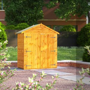 Powersheds 3 x 6ft Timber Tongue & Groove Storage Shed Brown 191.4cm W X 105cm D X 228.8cm H Image