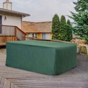 Dakota Fields Ceceilia Outdoor Patio Dining Set Cover Green 80cm H X 210cm W X 140cm D Image