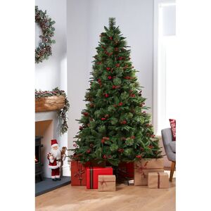 The Seasonal Aisle Green Realistic Pine Christmas Tree and Pinecones 6ft H Image
