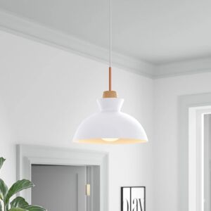 Blue Elephant Ozma 1 - Light Single Dome Pendant White 25.9cm H X 28cm W X 28cm D Image