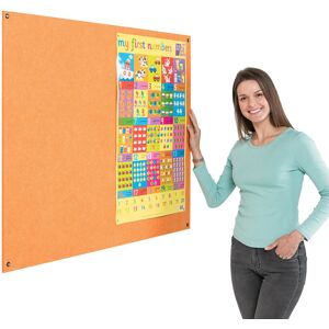 Symple Stuff Wall Mounted Reversible Bulletin Board Orange 120cm H x 120cm W Image