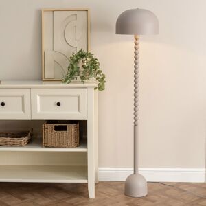 Metro Brundon 145cm Silver Traditional Floor Lamp Silver 145cm H X 33cm D Image
