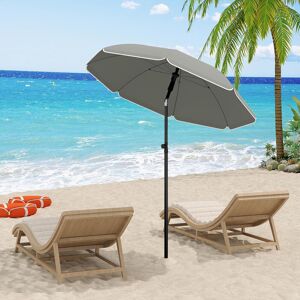 Dakota Fields Breshay Beach Parasol Grey 203cm H x 195cm W x 195cm D Image