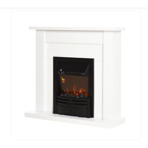 Belfry Heating Jaycee 102Cm W Electric Fire White;Black 95cm H X 102cm W X 30cm D Image