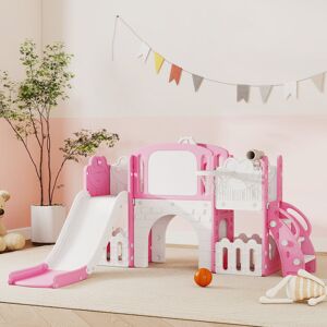 Zoomie Kids Wave Slide Pink 238.76cm H X 381cm W X 447.04cm D Image