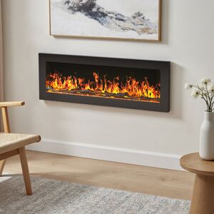Symple Stuff 60inch Wall Mount Electric Fireplace Black 37.7cm H x 101.6cm W x 19cm D Image