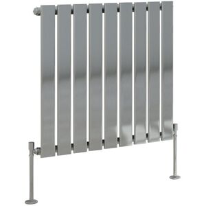 Belfry Heating Adah Horizontal Single Flat Panel Radiator Chrome 600mm H x 612mm W x 52mm D Image