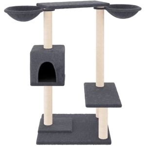 Vidaxl Cat Tree With Scratching Posts82 cm Dark Gray 82cm H X 67.5cm W X 97cm D Image