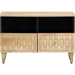 Fairmont Park TV Cabinet 70X33x46 Cm Solid Wood Mango Black;Brown 28" Image