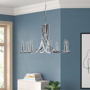 Three Posts Pamelia 8-Light Candle Style Chandelier Chrome 41.5cm H X 75cm W X 75cm D Image