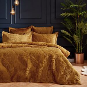 Paoletti Duvet Cover Set Gold Single - 1 Standard Pillowcase Image