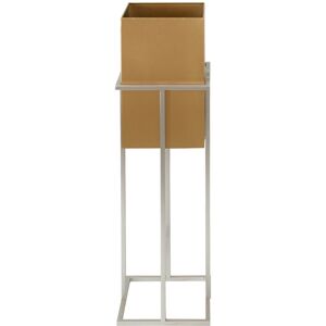 Ivy Bronx 85cm Square Plant Stand Gold Black 85cm H X 25cm L X 25cm D Image