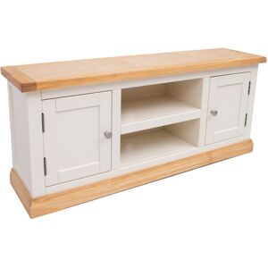 Brambly Cottage Henslee TV Stand for TVs up to 55" White/Brown/Satin Chrome 55" Image