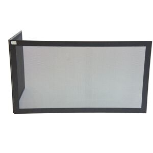 Belfry Heating Lucien 2 Panel Iron Fireplace Screen Black 45cm H x 70cm W x 40cm D Image