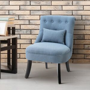 17 Stories Kiyohisa 52.5" Wide Tufted Lounge Chair Blue 82cm H X 52.5cm W X 69cm D Image