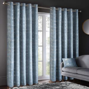Fairmont Park Aariella Polyester Grommet / Eyelet Curtain Panel Blue 66cm Width x 72cm Drop Image