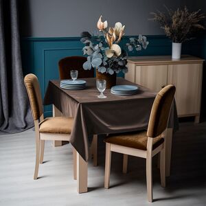 Lilijan Home & Curtain Matte Velvet Square Tablecloth Redwood 132cm W x 381cm L Image
