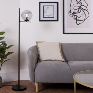 Metro Amyrion 141Cm Black Swing Arm Floor Lamp 141cm H X 24cm W X 32cm D Image