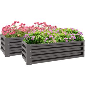 Dakota Fields Bruun Garden Bed Set Grey 30cm H X 110cm W X 50cm D Image