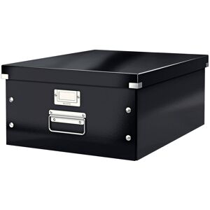 Leitz Wow Click and Store Cardboard Box Black 36.9cm H x 20cm W x 48.2cm D Image